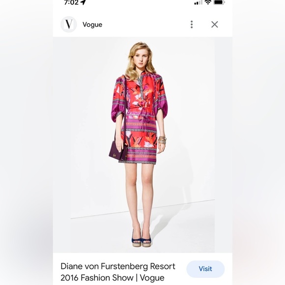 Diane Von Furstenberg Dresses & Skirts - Diane VonFurstenberg Authentic 2016 Runway Women's Size 2 100% Silk Dress EUC
